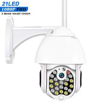 Security Camera, HALUM Full HD 1080P IP WiFi Home Security Wireless PTZ Camera with 21 Super Bright LED Night Vision, Two Way Audio, Motion Detection,Waterproof Outdoor Indoor Home Security Camera