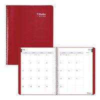 Blueline Monthly Academic Planner, 14-Month, July 2019 to August 2020, Twin-Wire Binding, 11 x 8.5 Inches, Red (CA701.RED-20)