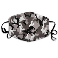 Black Grey White Camo Dust Mask,Washable and Reusable Cleaning Gardening Outdoor Activities Warm Windproof Mask