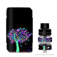 IT'S A SKIN Decal Vinyl Wrap for VooPoo Drag 2 V2 & UForce T2 Tank Vape Sticker Sleeve Cover/Living Tree Butterfly Colorful
