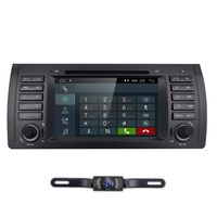 hizpo Car Stereo in Dash Radio DVD Player Fit for BMW E39 E38 M5 X5 5 Series, 1 Din 7 Inch Android 9.0 Car GPS Navigation Bluetooth 4G WiFi OBD2 DAB+ DTV TPMS 1080P + Rearview Camera