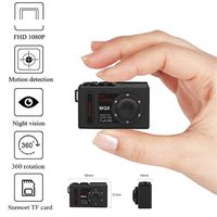 VizGiz Digital Video Recorder Camcorder HD 1080P 720P 30FPS MQ8 940NM Secret Camera IR Infrared Invisible Night Vision Light Mini DVR CAM Motion Detection Powered 2 AAA Batteries Support 64G T-Flash