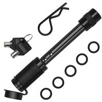 Coitak Trailer Hitch Lock Pin Set, 5/8" Black Tow Hitch Receiver Lock with Anti-Rattle, Extra-Long Locking Hitch Pin with Heavy Duty (5/8" Hitch Lock)