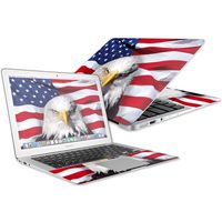 MightySkins Skin Compatible with Apple MacBook Air 13" (2017) - America Strong | Protective, Durable, and Unique Vinyl Decal wrap Cover | Easy to Apply, Remove, and Change Styles | Made in The USA
