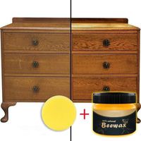 Wood Seasoning Beewax with Sponge Traditional Beeswax Polish for Wood & Furniture Complete Solution Furniture Care Beeswax Home Cleaning Cleaner for Wood Cleaner and Polish Wipes