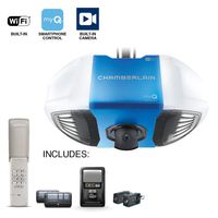 Chamberlain B4545 Secure View Video 3/4 HP Garage Door Opener, Blue