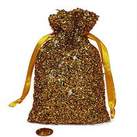 Gold Metallic Glitter Bags | Quantity: 12 | Width: 4"