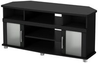 City Life Corner TV Stand - Fits TVs Up to 50'' Wide - Pure Black - by South Shore