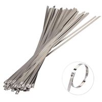 IronBuddy Stainless Steel Zip Ties 6" Stainless Steel Self Locking Cable Ties Wire Ties Exhaust Wrap Ties (Pack of 40)