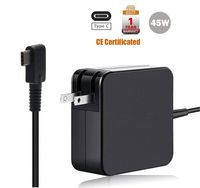 LJO-EEIH 45W Type C Laptop PD Charger, USB C Power Supply Compatible for HP Spectre x360 13 x2 12-a001dx ; ASUS ZenBook 3 UX390 UX390U C302 C302C C302CA C302CA-DHM4 12.5-inch Touchscreen Chromebook