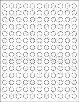 (6 Sheets) 924 1/2" Blank Essential Oil~White Matte Round Stickers ~ Size: 8-1/2"X11" Standard Sheets