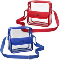 Clear Purse, iSPECLE Clear Stadium Bag Approved for NFL Adjustable Strap 2 Pack