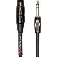Roland 15ft Interconnect Cable, 1/4" TRS-XLR(Female), Black series (RCC-15-TRXF)
