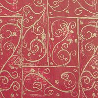 Red Burgundy & Metallic Gold Swirls Tissue Paper Bulk Size PKG - Large 20" x 30" Sheets - Large 20" x 30" Sheets (100)