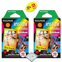 fujifilm instax Mini 8 Instant Film 2-Pack (20 Sheets) Rainbow