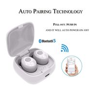 Waiwaibear Bluetooth 5.0 Wireless Earbuds with【Charging Case】 Stereo Headphones in-Ear Built-in Mic Car Headset Premium Sound with Deep Bass for Sport Earphone (White)