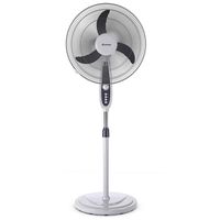 COSTWAY Pedestal Fan, 18-Inch Adjustable Height Standing Fan, 3-Speed Digital Control, Oscillating Pedestal Fan w/Timer (18-Inch)