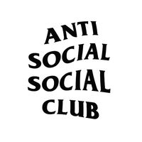 Anti Social Social Club - Vinyl 5.5 Inches (Color: Black) Decal Laptop Tablet Skateboard Car Windows Sticker