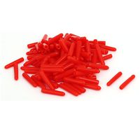uxcell 1.6mm Inner Dia Rubber Insulated End Cap Screw Thread Protector Cover Red 100pcs