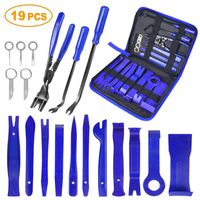 MWTool 19Pcs Trim Removal Tool,Car Panel Door Audio Trim Removal Tool Kit, Removing Door Panels and Upholstery Panels,Auto Clip Pliers Fastener Remover Pry Tool with a Portable Storage Bag
