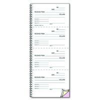 Rediform 23L119 Money and Rent Unnumbered Receipt Book, 5 1/2 x 2 3/4, Three-Part, 120 Sets/Book
