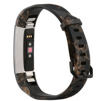 honecumi Floral Pattern Bands Compatible with Fitbit Alta/Alta hr Wristband Replacement Accessory-Exchange Watch Band for Men&Women Colorful Stripe Printing Straps