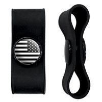 GRAPHICS & MORE Subdued Reverse American USA Flag Black White Military Tactical Headphone Earbud Cord Wrap - Charging Cable Manager - Wire Organizer Set of 2