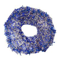 UHANGETH 100Pcs Organza Bags Jewelry Party Wedding Favor Drawstring Pouches Gift Bags (5x7, Gold-Blue)