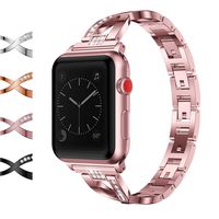 Wekin Bling Rhinestone Replacement Band Compatible for Apple Watch Series 4,3,2,1, Adjustable Stainless Steel Bracelet Strap Wristband Link Metal Clasp 38mm/40mm 42mm/44mm Sport Edition for Women Men