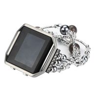 Kanzd Metal Bracelet Jewelry Replacement Wristband with Metal Frame for Fitbit Blaze (Black)