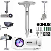 Universal Mini Projector Mount 2-Be-Best Mini Projector Ceiling Mounts 7 in / 18 cm 360° Rotation Mini Projectors Wall Mount Holder with Thread Adapters for Projector CCTV DVR Camera