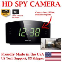ZEUS CCTV ZCH-PC720 HD 720P Home Alarm Clock Radio HD Spy Camera Covert Surveillance Hidden Nanny Camera Spy Gadget (SD Card Model/NO WI-FI)