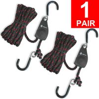 LE KAPMOZ Kayak tie Down Straps Bow and Stern tie Downs Ratchet Rope Canoe Pulley Hanger （12 FEET