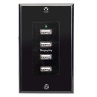 Magnadyne WC-USB-B 12V Wall Mount USB Charging 4 Ports 12-16V DC Input Included with Wall Plate