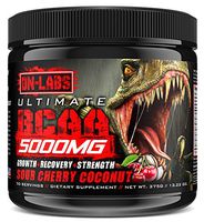 Ultimate BCAA 5000mg Complex 2-1-1 Ratio - Huge 50 Serving Tub - Branched Chain Amino Acids for Muscle Growth, Post-Workout Recovery, and Bodybuilding (Sour Cherry Coconut)