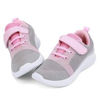 nerteo Toddler Girls Shoes Kids Comfort Walking Shoes Cute Tennis Running Sneakers Light Grey/Pink 8 M US Toddler