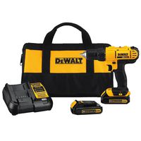 DEWALT 20V MAX Cordless Drill / Driver Kit, Compact, 1/2-Inch (DCD771C2)