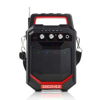 SOCOVEZ Portable Wireless Speaker Bluetooth 4.0 with Microphone Jack Loud Sound and Super Bass 3600mAh Battery 12H Playtime Wireless Speaker for Phone, Tablet, Computer, TV and More