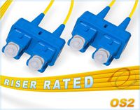FiberCablesDirect - 0.5M OS2 SC SC Fiber Patch Cable | Duplex 9/125 SC to SC Singlemode Jumper 0.5 Meter (6.56ft) | Length Options: 0.5M-300M | ofnr sc-sc Single-Mode dup sc/sc smf dx Yellow PVC
