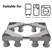 LUCKUP Multi-functional Movable Adjustable Base with 8 Strong Feet Size Adjustable Universal Mobile Case Roller Dolly for Dryer, Washing Machine and Refrigerator,Grey ...