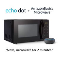 AmazonBasics Microwave bundle with Echo Dot (3rd Gen) - Charcoal