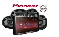 Pioneer MVH-300EX Double Din Digital Multimedia Video Receiver with 7" WVGA Display, Does NOT Play CDs Pair of Pioneer TS-695P 6x9" & TS-165P 6.5" Speakers & SOTS Air Freshener