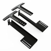 LUCID L300 Bed Base 5 Minute Assembly Adjustable, Headboard Brackets, Black