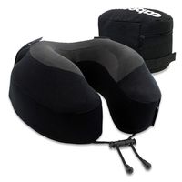 Cabeau Evolution S3 Travel Pillow, Memory Foam Airplane Neck Pillow for Travel, Breathable & Machine Washable Soft Cover, 360-Degree Neck & Chin Support, Black
