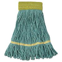 O'Dell Mop Head, Super Loop Head, Cotton/Synthetic Fiber, Small, Green, 12/Carton, New