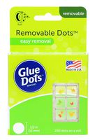 Glue Dots Removable Adhesive Dot Roll, Contains 200 (.5 Inch) Diameter Dots (08248)