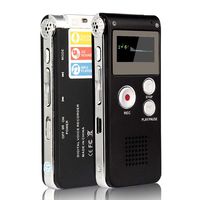 ACEE DEAL Digital Voice Recorder 8GB, Audio Voice Activated MP3 Player with Android USB Port, Multifunction Recorder Dictaphone with Built-in Speaker, Include Cables and Earphones Silver on Balck