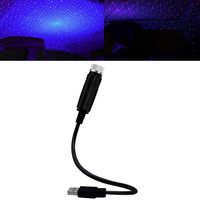 Car USB Roof Star Projector Lights Flexible Romantic USB Ambient Atmosphere Lamp Fit All Cars Ceiling Decoration(Violet Blue Starry, Black)