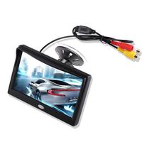 5'' Inch TFT LCD Car Color Rear View Monitor Screen for Parking Rear View Backup Camera with 2 Optional Bracket(Suckers Mount and Normal Adhesive Stand)