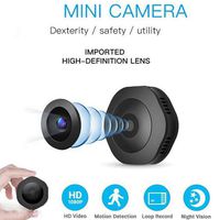 Mini Camera H6 1080P Night Vision Home Portable Shop Taking Pictures USB Indoor Outdoor Full HD Motion Detection Magnetic Adsorption Security Infrared Monitoring(Black)